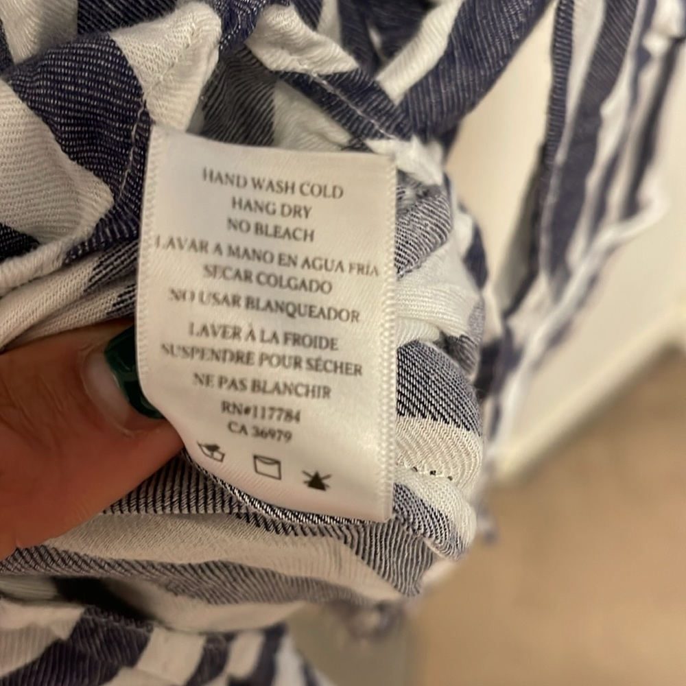 Rails Stripped Button Down Sleep Shirt - image 6